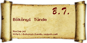 Bökönyi Tünde névjegykártya